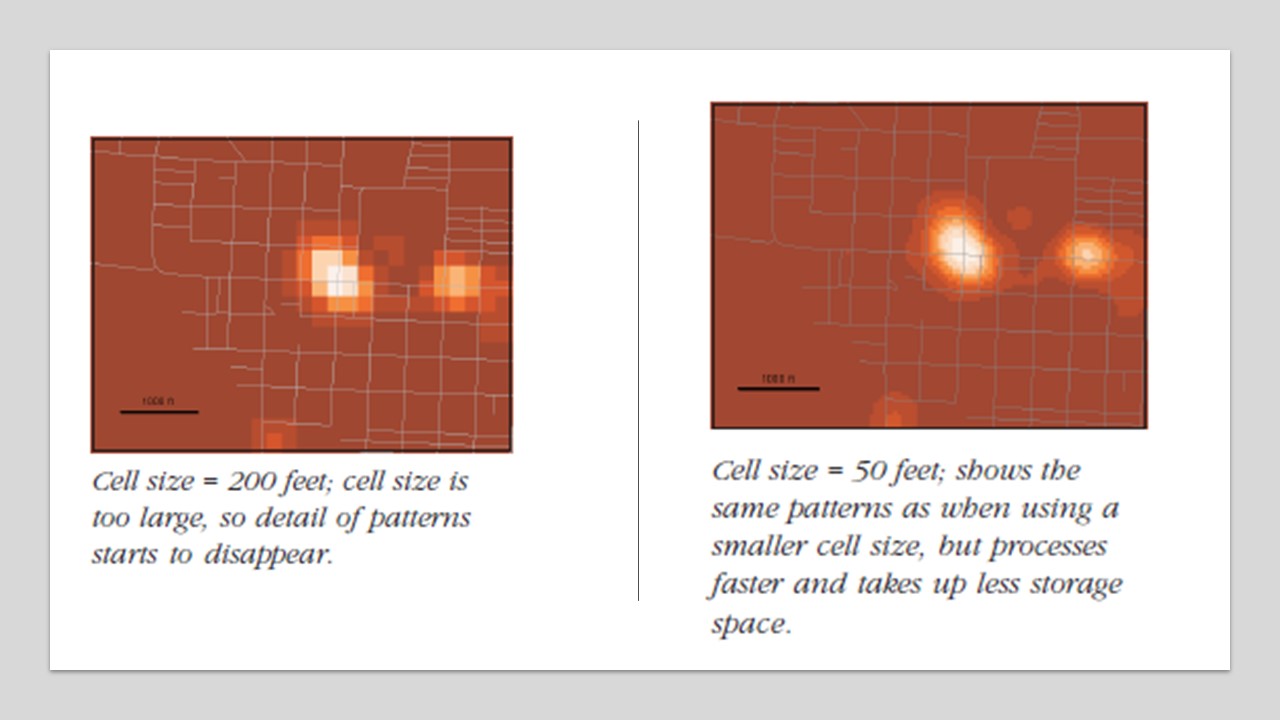 effects of cell size on density surface